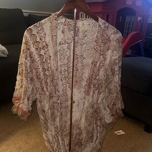 Snake Print Kimono Cardigan